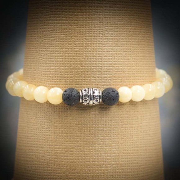 Calcite Aromatherapy Stretch Bracelet  - Handmade to Order - Picture 1 of 2